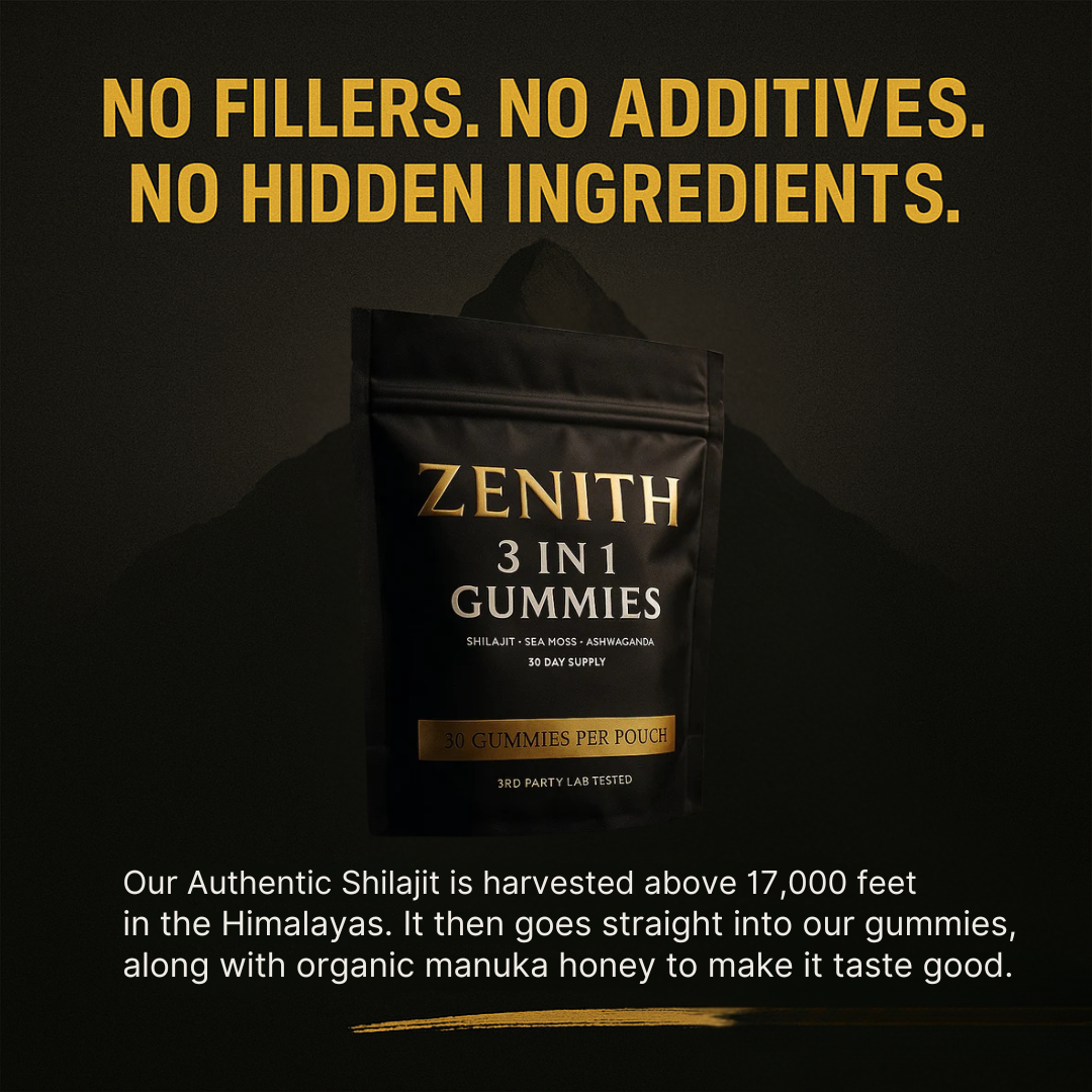 ZENITH® 3-in-1 Shilajit Gummies