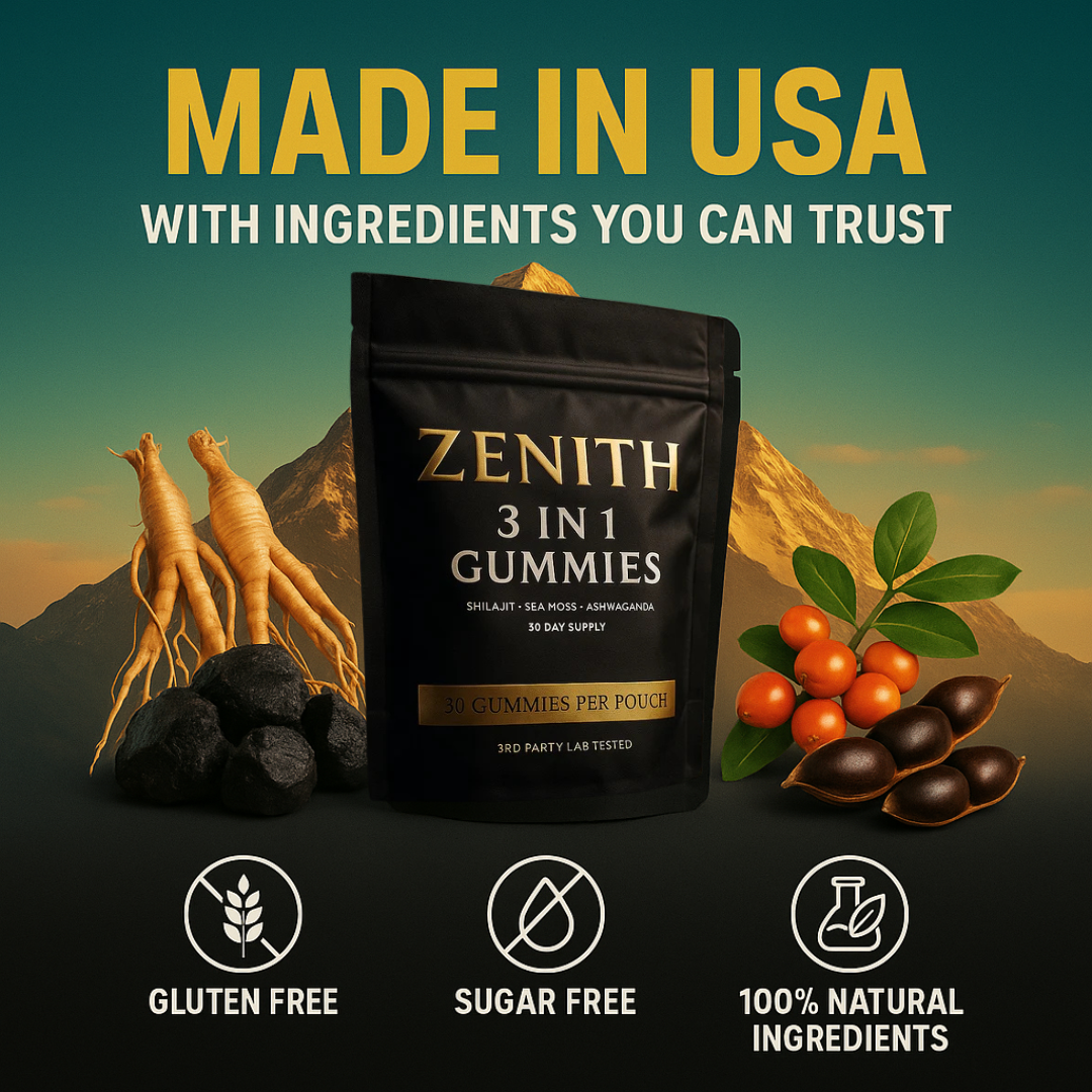 ZENITH® 3-in-1 Shilajit Gummies